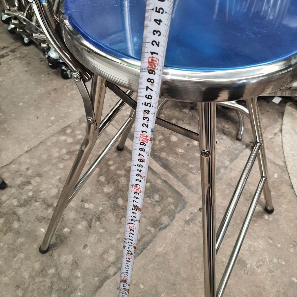 Ghế xếp 8 song , inox có lưng dựa cao lên mặt ghế 60cm/70cm/80cm . Hàng dày 1mm , chắc chắn , sử dụng an tâm .