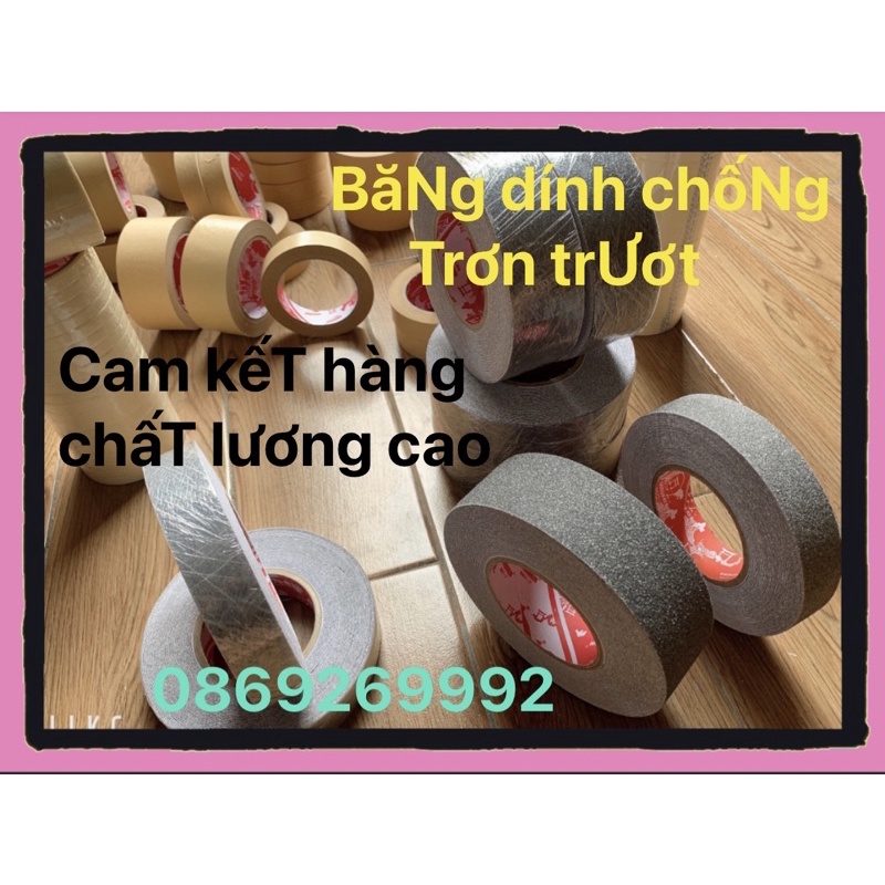 [Hàng có sẵn] Băng dính chống trơn trượt khổ 5cm x 18,5m