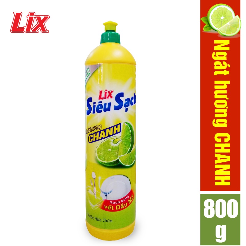 Nước Rửa Chén LIX 800ml Siêu Sạch Hương Chanh - NS801