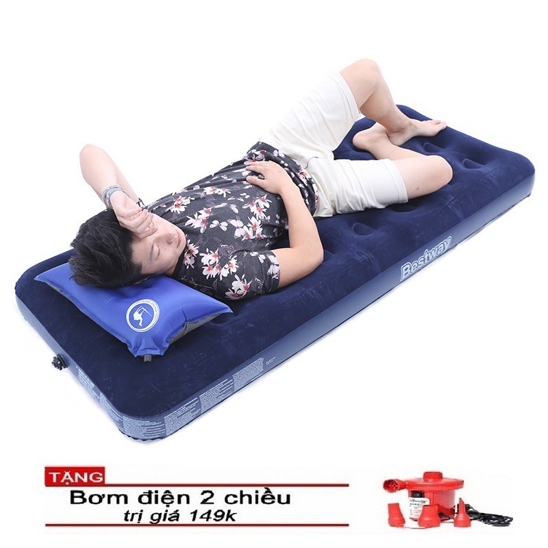 Đệm Hơi Nệm Hơi Bestway cỡ 76CM và 99CM Tặng 1 Bơm điện