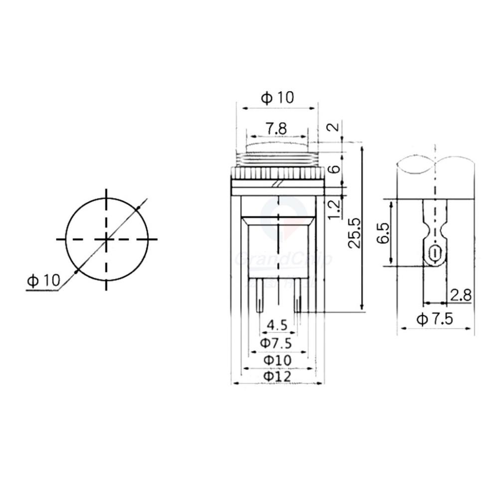 Nút Nhấn Nhả - Nút Reset 10mm DS-314