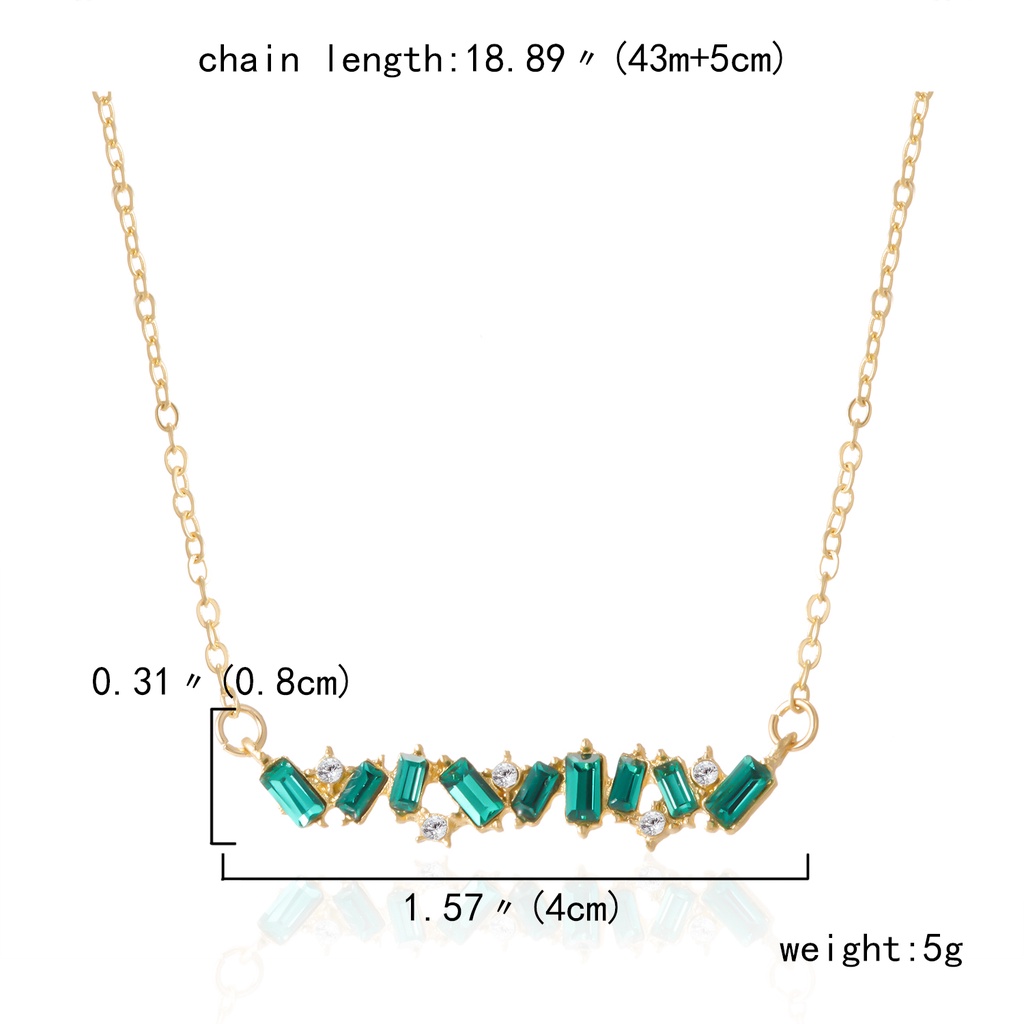 Vòng cổ Mặt Đá Xanh Lá Thời Trang Cho Nữ