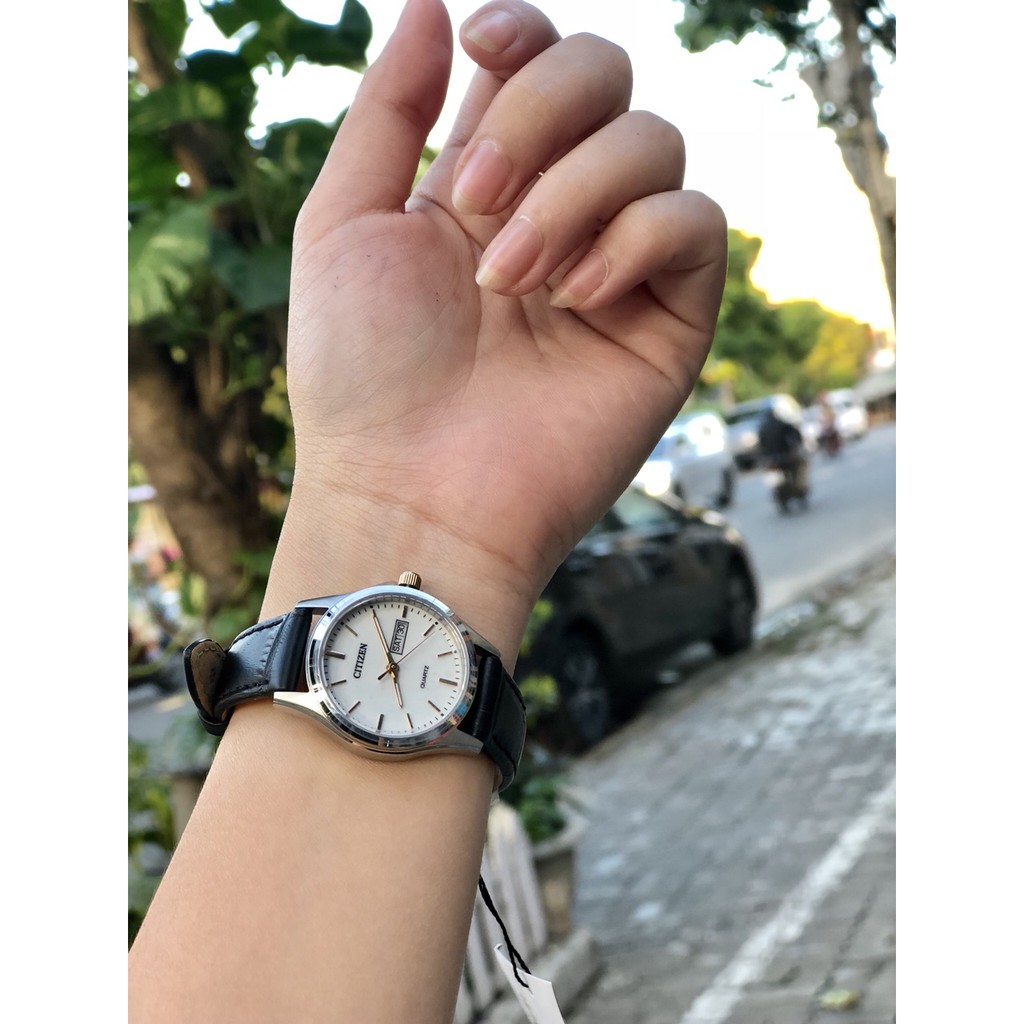 Đồng hồ nữ Citizen chính hãng EQ0599-11A, dây da