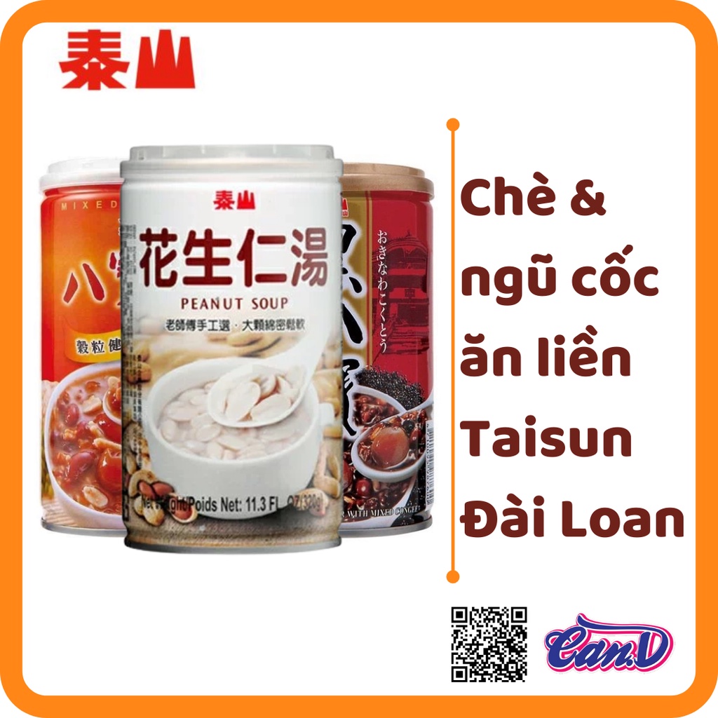 (6 loại) Chè & ngũ cốc ăn liền Taisun Đài Loan