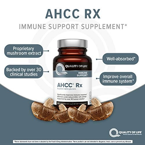 AHCC KINOKO PLATINUM 750mg - Viên Uống Tăng Cường Hệ Miễn Dịch, diệt HPV 60 viên