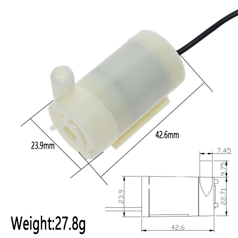 Máy Bơm Nước Làm Mát Không Gây Tiếng Ồn Dc3V 5v 12v 70-120l