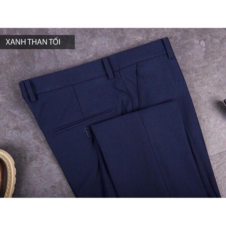 Quần Âu Nam MÀU XANH THAN Đẹp Kiểu Dáng Ôm Body Hàn Quốc Vải Mịn Co Dãn Chống Nhăn Không Bai Màu