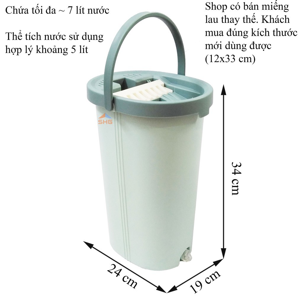 BỘ CÂY LAU NHÀ THÔNG MINH HÌNH ELIP SANG TRỌNG, 2 MIẾNG LAU, LƯỠI VẮT VÀ XẢ BÔNG CỰC CHẮC CHẮN