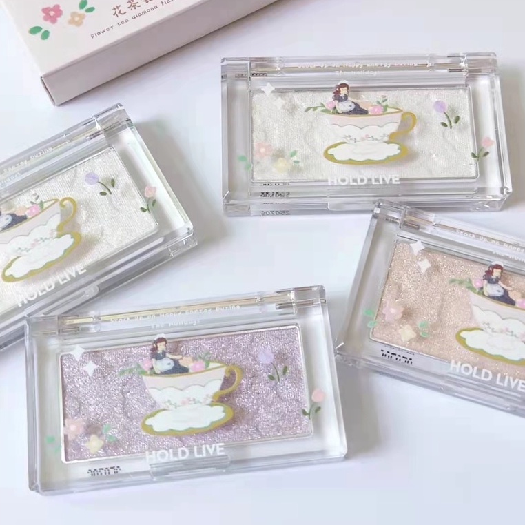 Phấn Bắt Sáng HOLD LIVE 4 Màu Tùy Chọn Ánh Ngọc Trai Lấp Lánh
