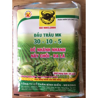 Phân bón đầu trâu MK NPK 30 - 10 -5 cho chồi lá