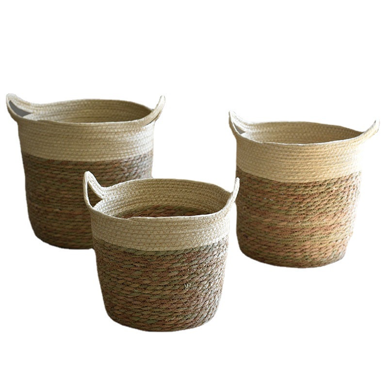 Giỏ Đựng Chậu Hoa/ Cây Cảnh Bằng Mây Đan Thiết Kế Độc Đáo Tiện Dụng