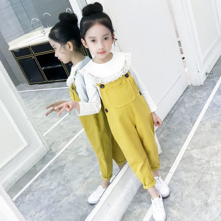 Quần Yếm Dáng Rộng Phong Cách Mới 2022 Cho Bé Gái