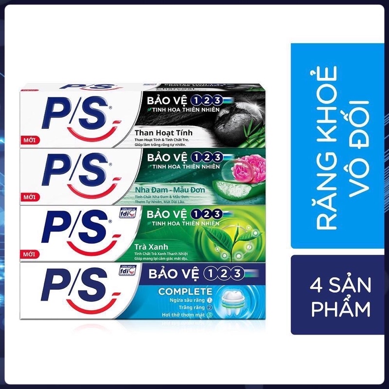 Kem Đánh Răng P/S Bảo Vệ Trà Xanh/Than Hoạt Tính
