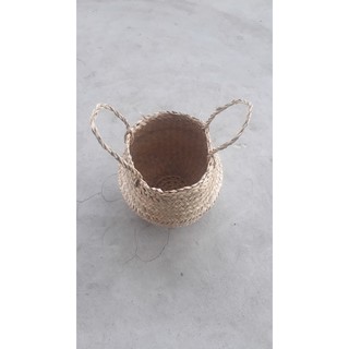 Giỏ cói đựng hoa trang trí KT 15x15