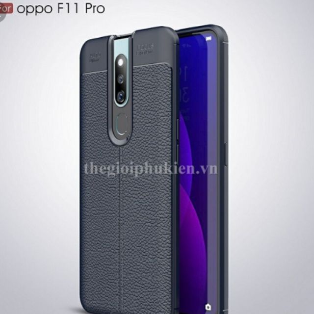 Ốp lưng oppo F11 pro silicon giả da, chống sốc Auto Focus