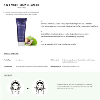 Sữa Rửa Mặt 7 in 1 Dabo Multi Functional Foam Cleanser 180ml