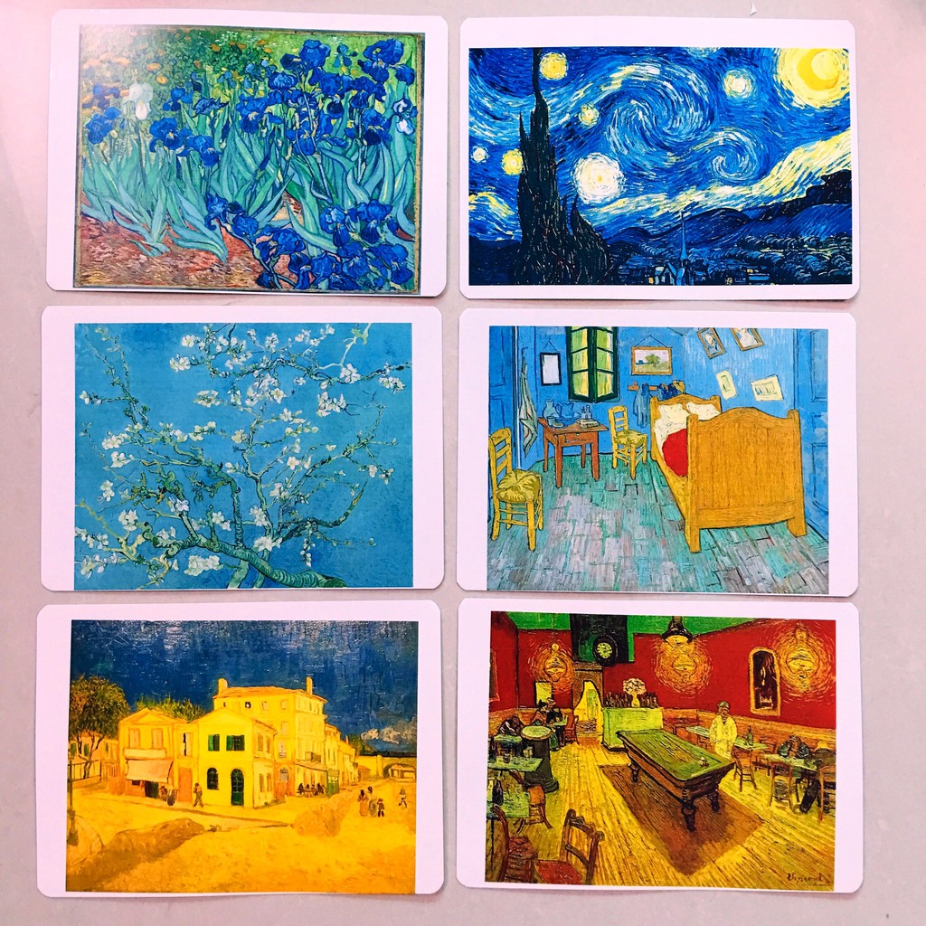Flashcard 10 bức tranh đẹp nhất của Van Gogh  15x21cm TGXQ thẻ học thông minh