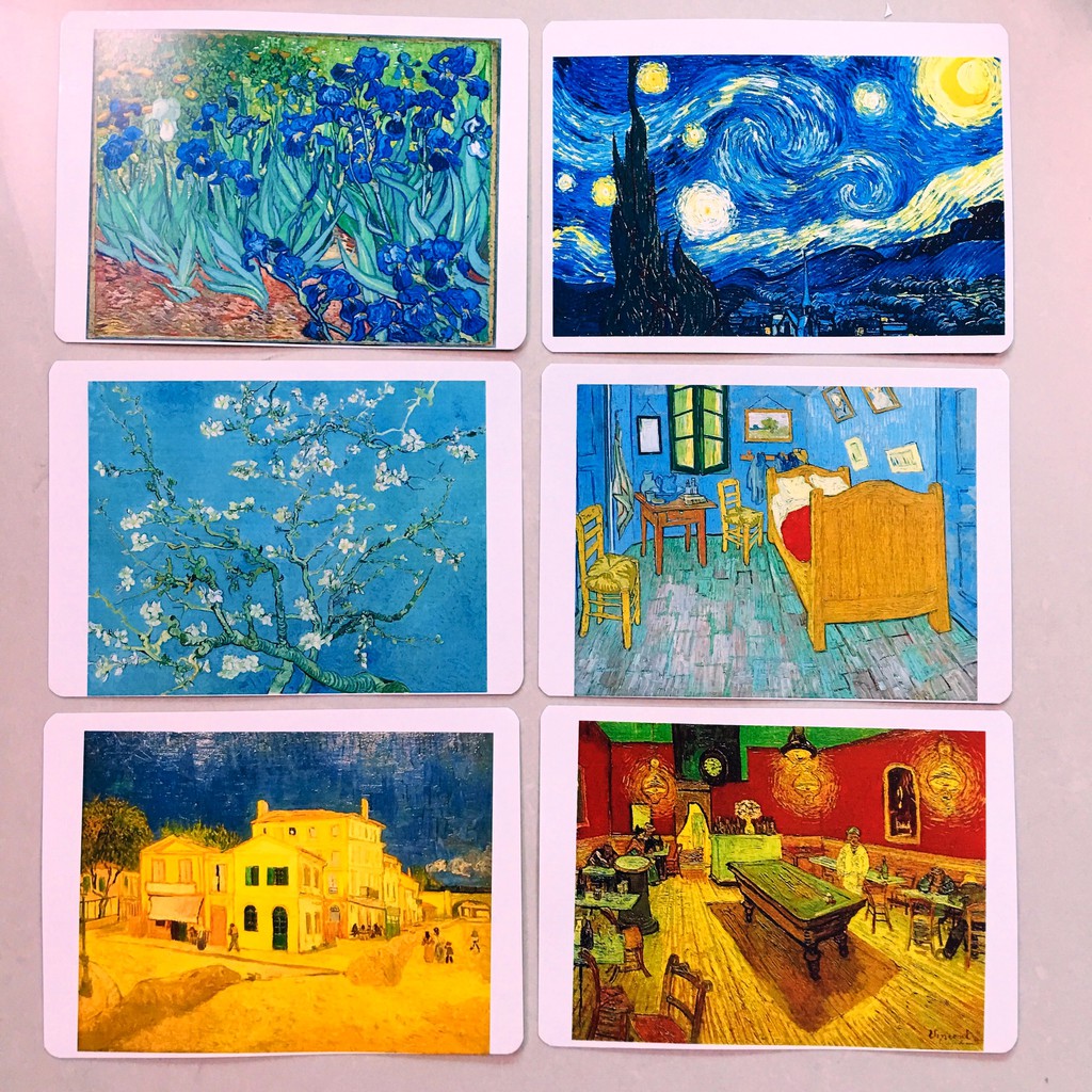Flashcard 10 bức tranh đẹp nhất của Van Gogh 15x21cm TGXQ thẻ học thông minh