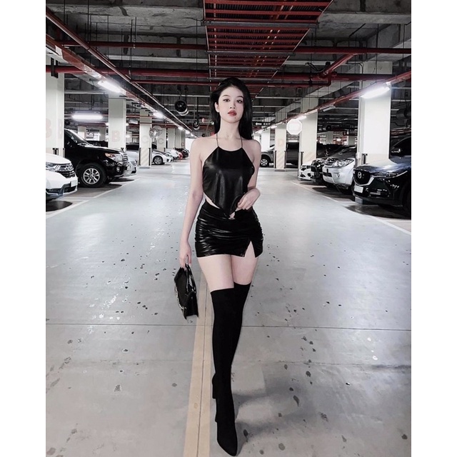 Yoona Auth &HM2T-Áo yếm da siêu cool & sexy Yn