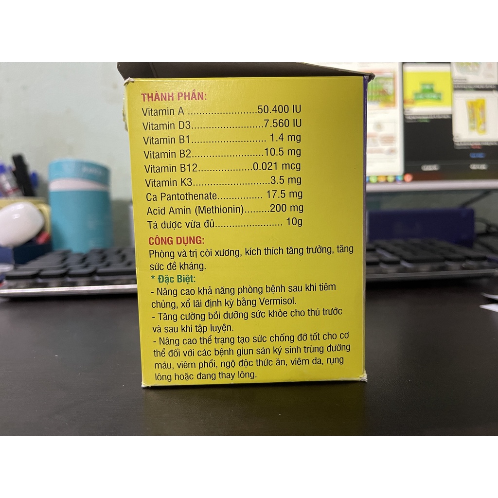 Vitamin cho chó mèo PolyVitamin 10g ️ FREESHIP️ Hỗn hợp gồm 11 loại vitamin tốt cho các giai đoạn phát triển chó mèo