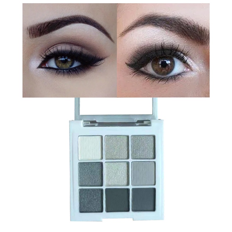 Bảng Phấn Mắt Màu Xám Đen Lấp Lánh Nổi Bật