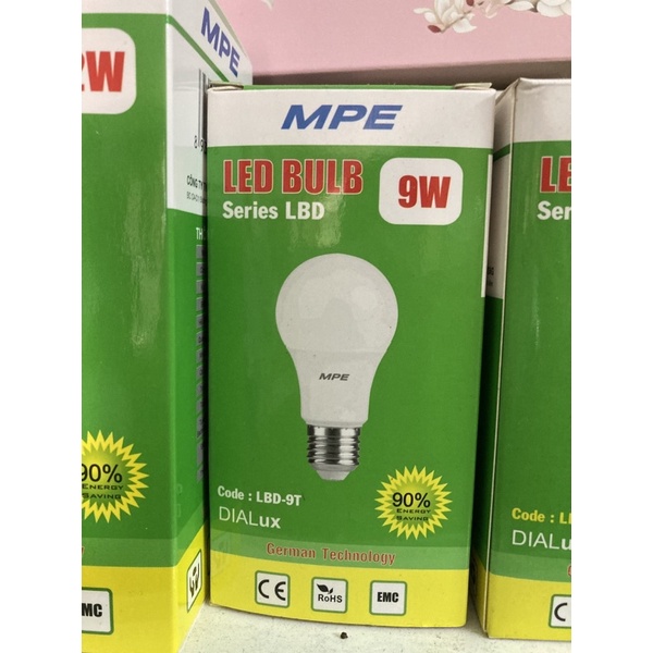 MPE - Đèn Led bulb búp công suất 3w 5w 7w 9w 12w 15w ánh sáng trắng - vàng