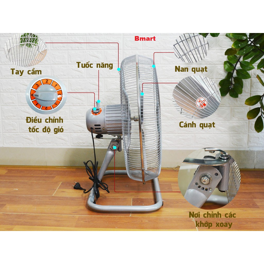 Quạt sàn Chinghai, quạt chân quỳ Ching hai FF919 | FF929 | FF9199 | FF9299, cánh 45cm (Hàng chính hãng - Bảo hành 1 năm)