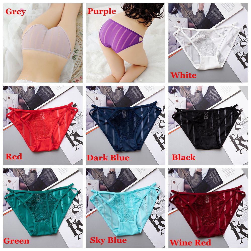 Quần lót phối ren màu trơn phong cách quyến rũ đầy thu hút dành cho nữ