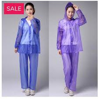 Áo Mưa Bộ Trong Suốt Nhiều Màu