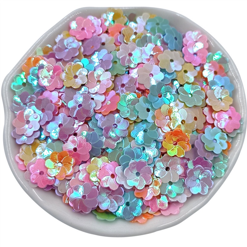 Bộ 1000 Miếng Dán PVC Hình Hoa Mận Đính Sequin Lấp Lánh Thời Trang