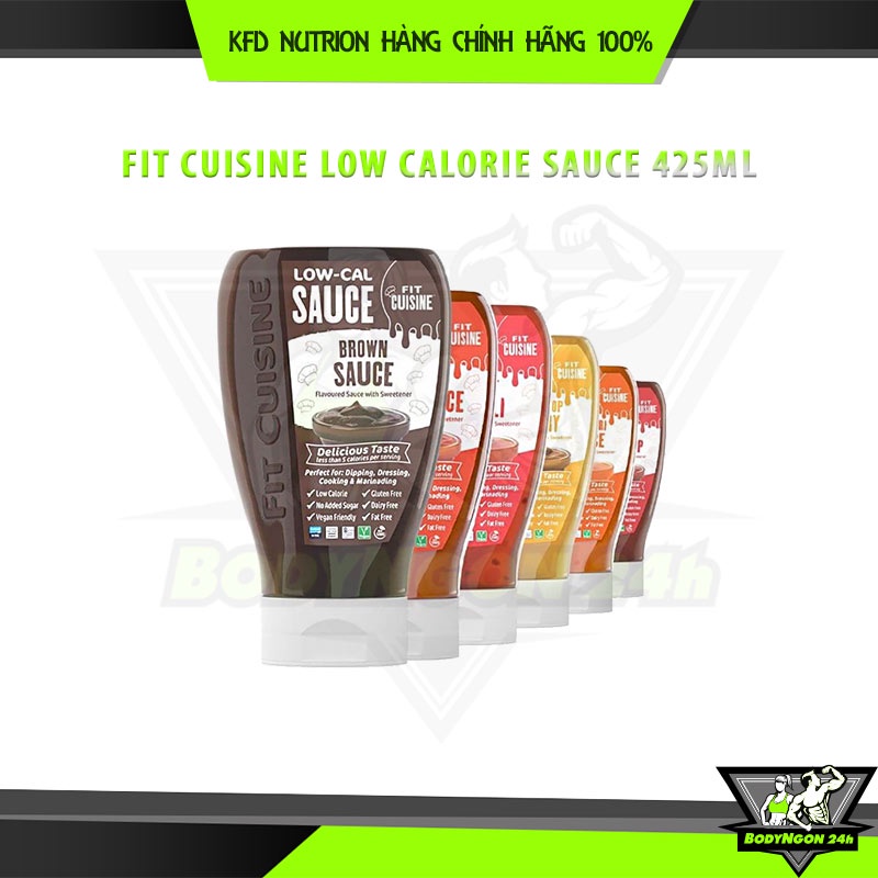 Gia Vị 0 Calo Hỗ Trợ Ăn Kiêng Fit Cuisine Low Calorie Sauce 425ml Cho Món Ăn thêm Ngon - Applied Nutrition