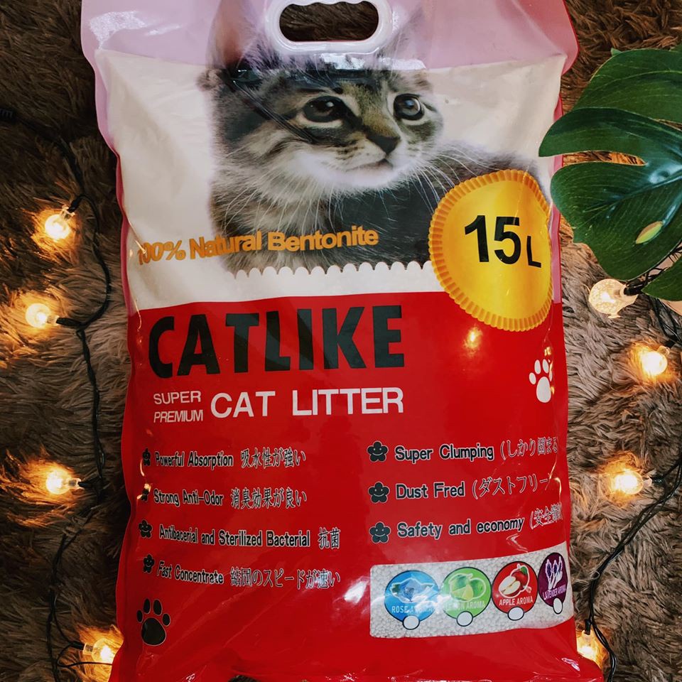 Cát vệ sinh CATLIKE Bao 15L - Cát vệ sinh siêu vón, khử mùi cho mèo cưng