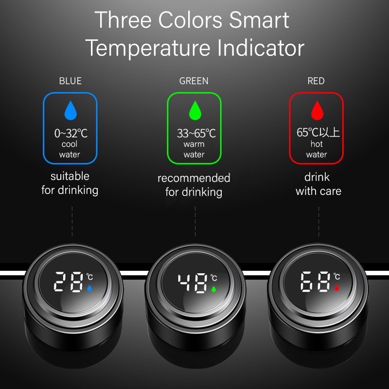 Bình giữ nhiệt nóng lạnh có đèn LED thông minh hiển thị nhiệt độ chân không TOMAR | BigBuy360 - bigbuy360.vn