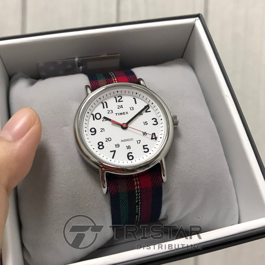 Đồng hồ Unisex Nam Nữ Timex Weekender - TW2R10900 Nhiều màu Dây Da Phối Vải - Chính Hãng