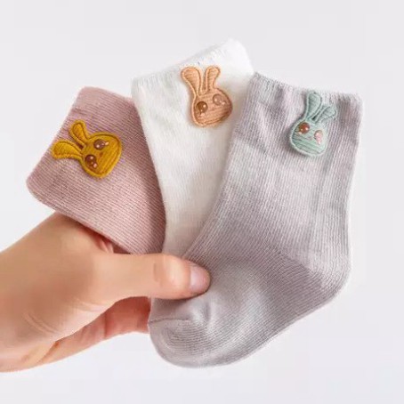 Sét 3 Đôi Tất Cotton Hình Họa Tiết  Hàng Quảng Chất Dày Dặn Cho Bé Từ 0-3 Tuổi (T1)