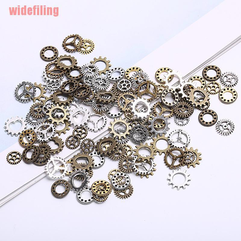 Bộ 100 Mặt Dây Chuyền Hình Bánh Răng Cổ Điển