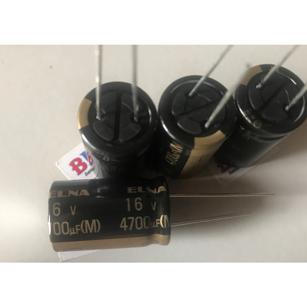 Tụ âm thanh 16V 4700uF 16x25mm chính hãng ELNA