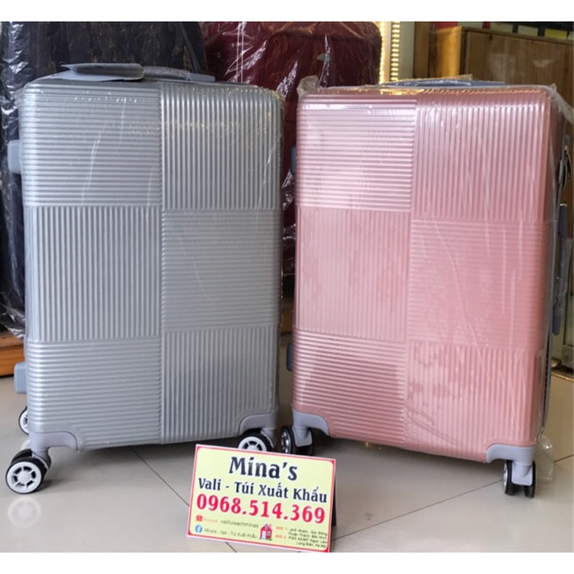 Vali nhựa PC cao cấp hoa văn kẻ ô