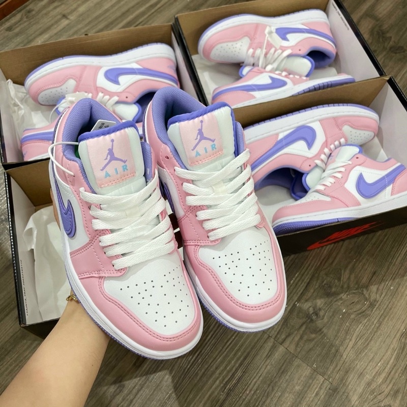 Giầy Jordan 1 hồng tím thấp cổ hàng cao cấp Fullbox