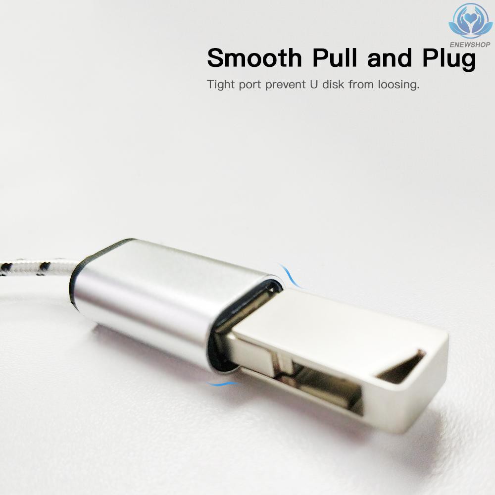 【enew】Lightning OTG Cable Lightning Male to USB2.0 Adapter Data Transfer Cord for (Silver)