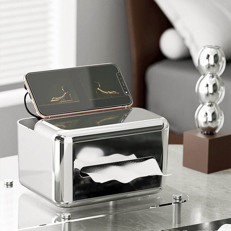 Hộp Đựng Khăn Giấy Siêu Nhẹ Có Nắp Đậy Giá Đỡ