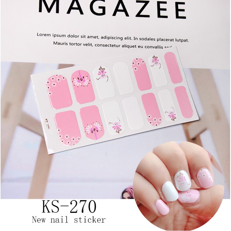 Nail sticker dán móng tay siêu kute, 3D chống nước thời trang chất lượng cao (57)