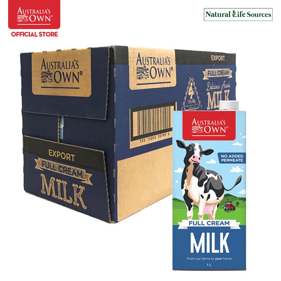 Sữa tươi tiệt trùng Australia s Own nguyên kem thùng 12 hộp 1L thumbnail