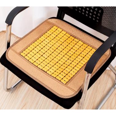 Tấm Lót ghế văn phòng và ghế ô tô hạt trúc cao cấp vuông 45x45 cm