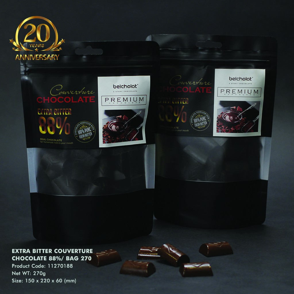 Extra Bitter Couverture Chocolate 88%/ Bag 270