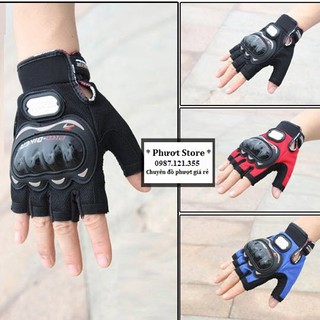 BÁN SỈ - Găng Tay Xe Máy Probiker Cụt Ngón Có Gù Nhựa