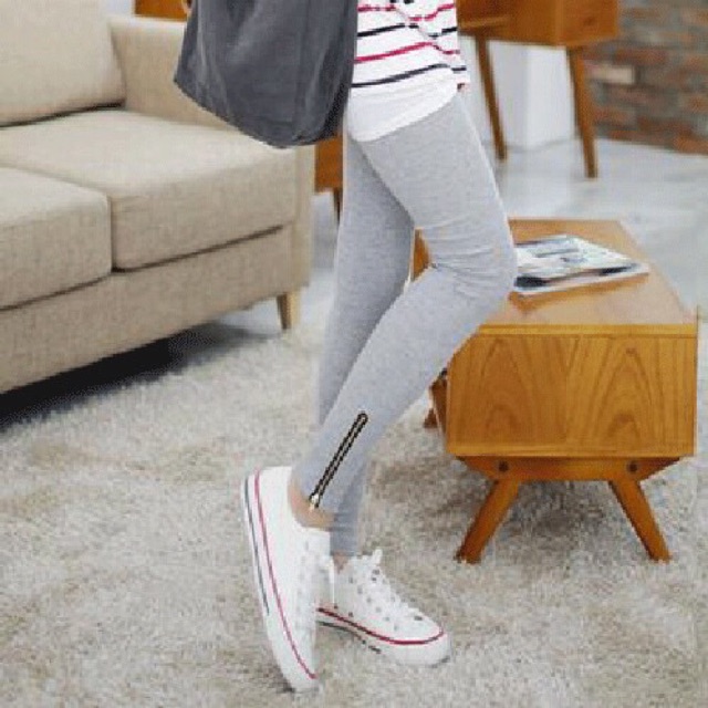 Quần legging nữ Navi co dãn có khoá kéo