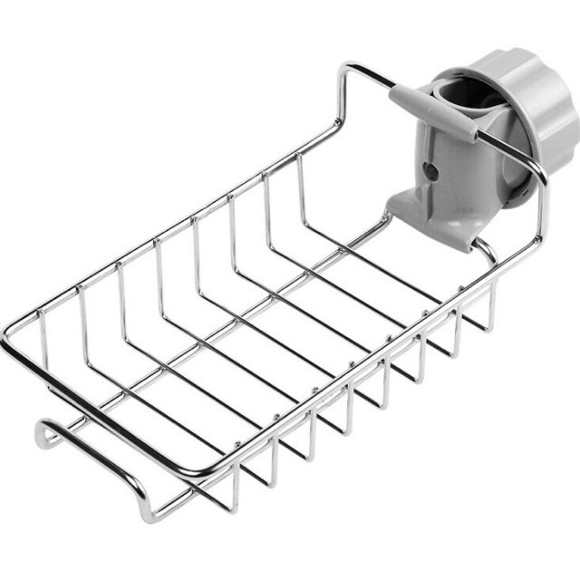 Giá treo vòi sen đựng đồ rửa chén, bọt biển, bông lau bằng inox tiện dụng 11 x 17.5cm