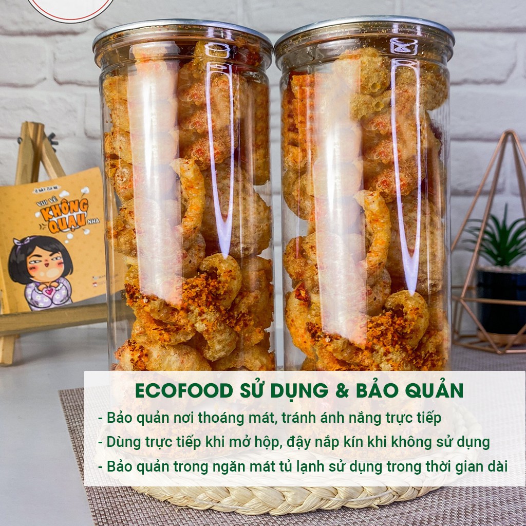 Da Heo cháy tỏi ớt chiên giòn 160G Ecofood - Loại 1 giòn thơm, đậm vị