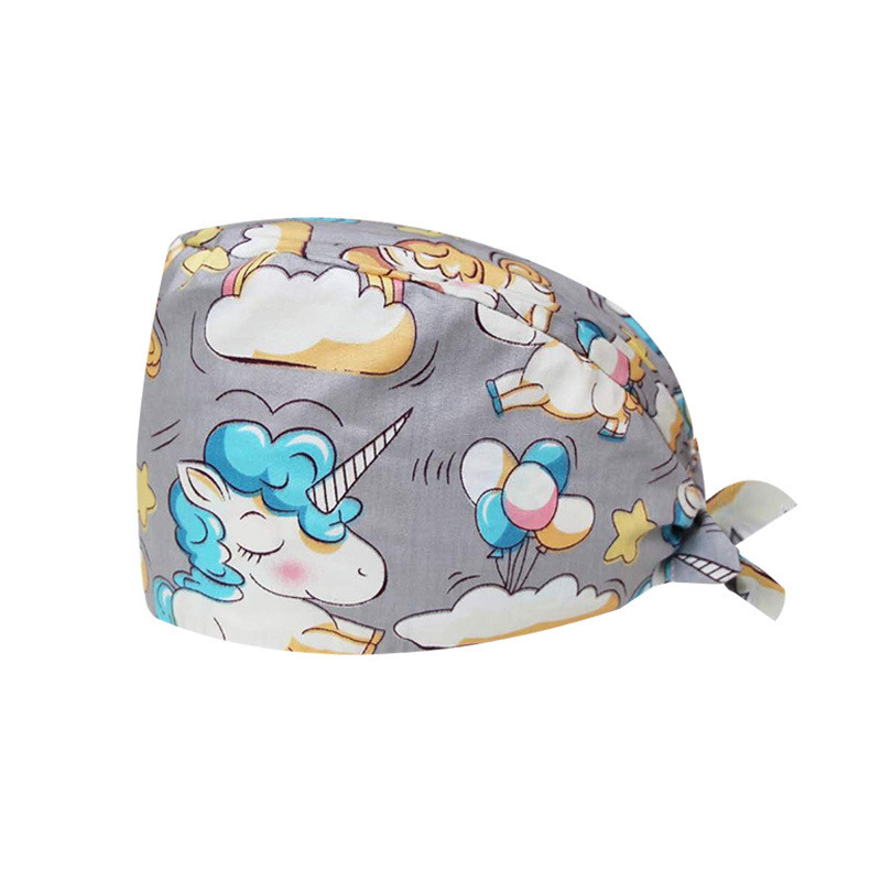 [Hàng mới về] Mũ cotton y tá bác sĩ bệnh nhân họa tiết in đa dạng